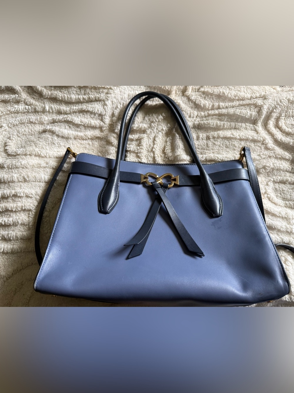 Kate Spade Blue with Gold Hardware-
